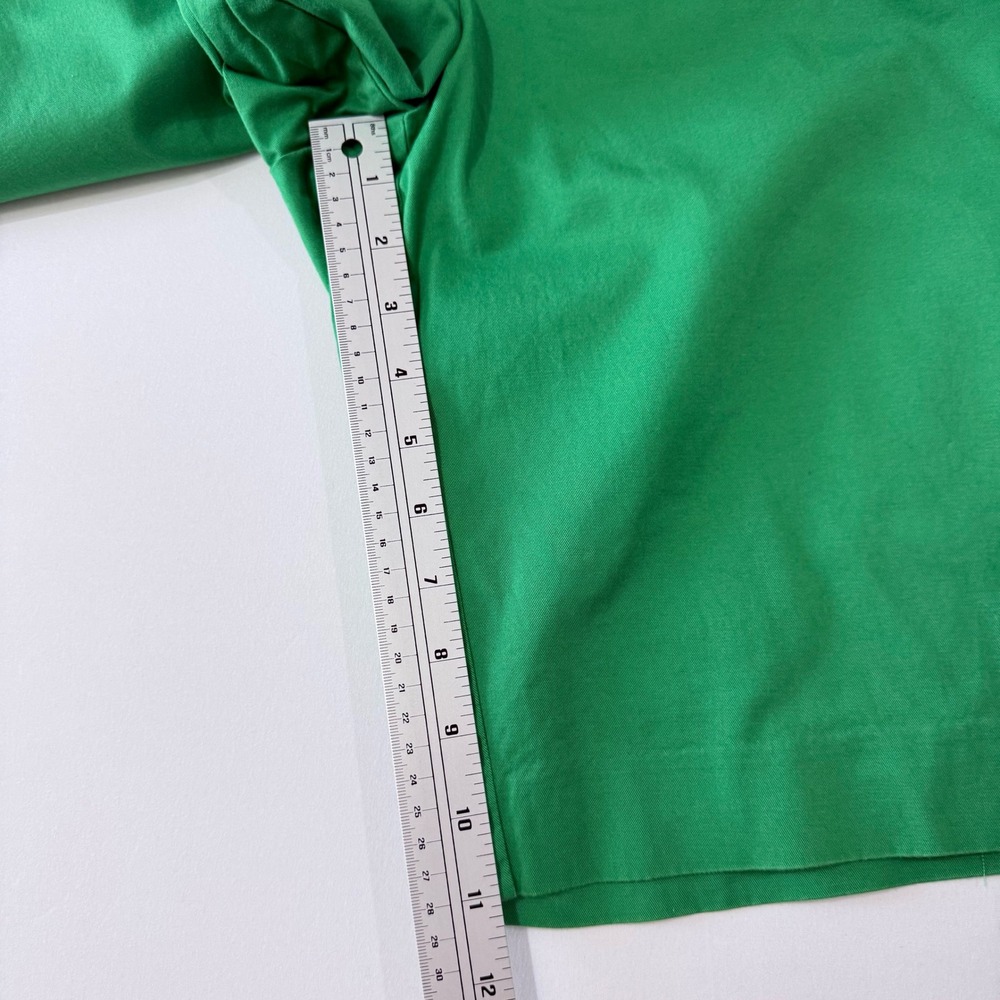 L RL Ralph Lauren Women Green Bermuda Shorts Size 14 Cotton Blend - Picture 6 of 6